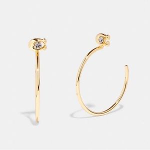 Coach gold hoops, NWT